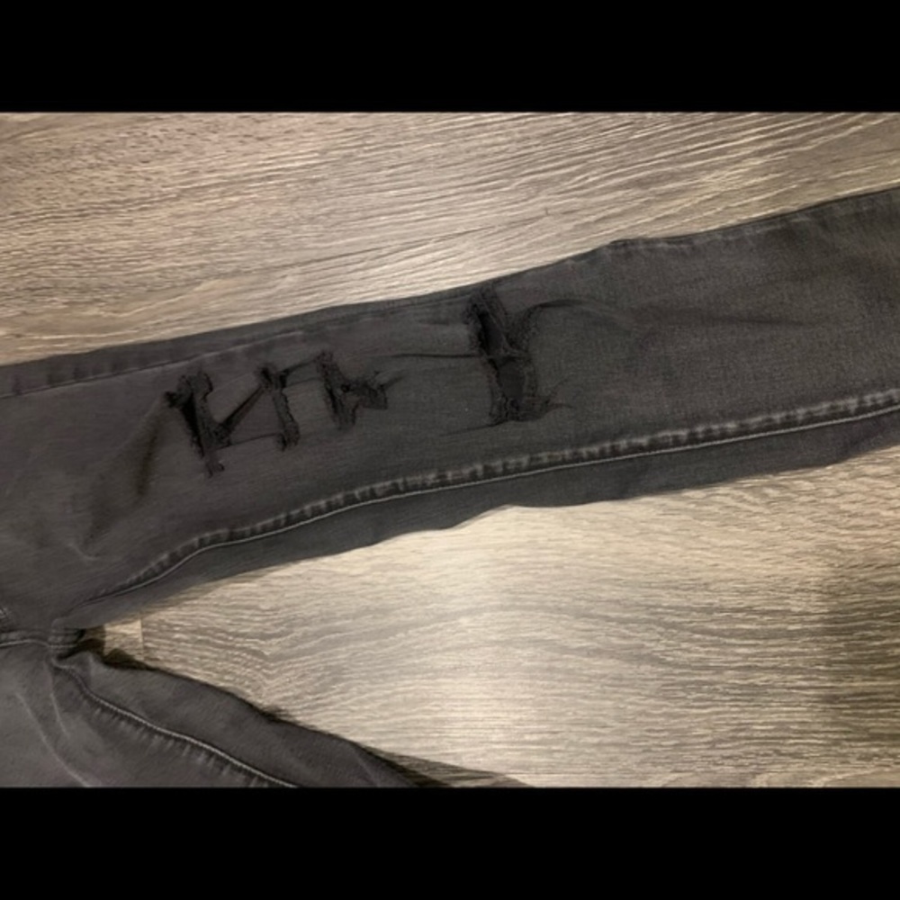 American Eagle Stretch Skinny‎ Ripped Jeans Black - Picture 5 of 6